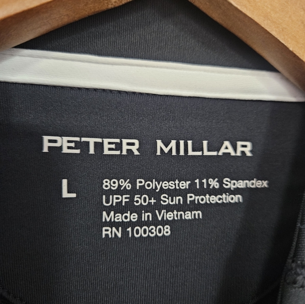 NWT Peter Millar Black Long Sleeve Pullover - Picture 2 of 7